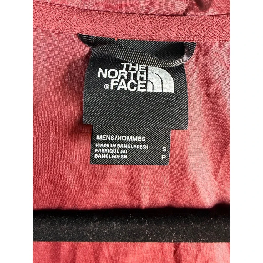 The North Face Fanorak Mens Small Red Burgundy Windbreaker‎ Jacket Quarter Zip